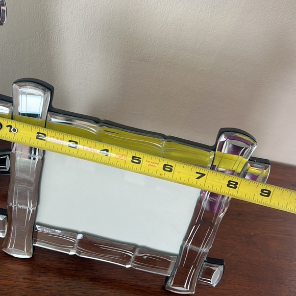 Set of Two Mirrored 4x6 Frame with Bamboo Etchings from Gumps - Picture 2 of 7